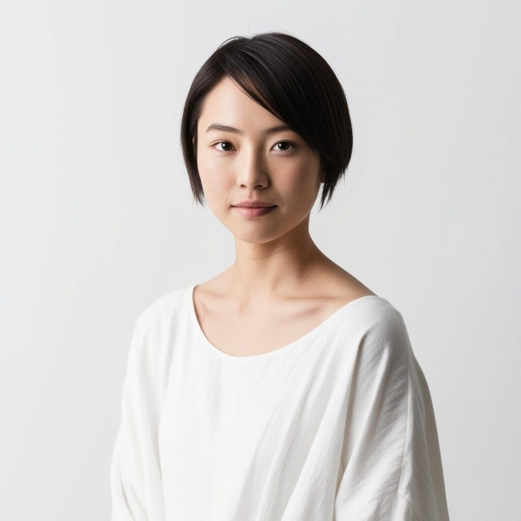 ショートカット女性